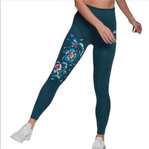 Adidas x Farm Rio Aeroready Primegreen Hugh-Rise Floral Tights Size Small